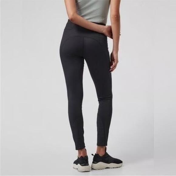 $108 New Athleta Peak Hybrid Fleece Tight - Black - Small - Picture 2 of 10
